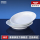 景德鎮(zhèn)（jdz）家用飯碗中式陶瓷碗高溫白瓷沙拉碗搬家禮物米飯碗單個(gè)餐具散件 稱心如意8英寸渦盤（兩只裝）