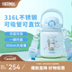 膳魔師（THERMOS）噸噸桶大肚杯316L不銹鋼大容量兒童保溫杯七夕節(jié)教師節(jié)禮物TEMA 大耳狗配杯帶+吸管 950ml
