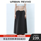 UR2025秋季新款女裝時(shí)尚超寬松蕾絲拼接中長(cháng)款半裙UYY550016 深灰 (偏寬松) S (XS-S)