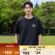 VANS范斯官方 男女情侶短袖T恤燒烤BBQ飛豬印花 黑色  L