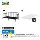 宜家（IKEA）費斯多多功能鐵藝床坐臥兩用單人床耐用小戶型沙發(fā)床 坐臥兩用床框架+椰殼纖維床墊*2 80x200cm