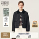 Teenie Weenie小熊女裝棉服2025冬季新款時(shí)髦菱形格保暖巴恩風(fēng)外套 黑色 M