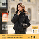 森馬（Semir）輕松羽絨|羽絨服女寬松連帽面包服時尚冬防潑水防風外套百搭 黑色（灰鴨絨）90001 M