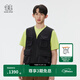 KOLON SPORT/可隆多口袋馬夾 男子戶外運(yùn)動網(wǎng)眼拼接外套無袖上衣 LHVT5MTK25-BK 黑色 XL 180/100A