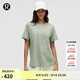 lululemon丨All Yours 女士棉混紡 T 恤 *Wash LW3IRES 云紋水洗霧綠月桂綠棕櫚綠 L