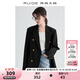 芮鴿大碼【年會禮服】西裝外套女微胖mm穿搭氣質(zhì)職場正裝西服女裝 氣場黑 XL