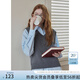 范思藍(lán)恩秋季時(shí)髦精百搭馬夾女上衣2024新款針織馬甲白灰V領(lǐng)百搭疊穿上衣 花灰色 M