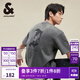 杰克·瓊斯（JACK&JONES）男裝復古簡(jiǎn)約舒適基礎百搭哥特字母飛鳥(niǎo)寬松圓領(lǐng)短袖T恤男 石雕灰E05 3XL (195)