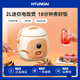 HYUNDAI韓國電飯煲 家用大容量電飯鍋 智能預約家用多功能蒸煮飯鍋煮飯煲湯 小豬煲【1-2人使用】 2L