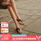 73Hours女鞋布達(dá)佩斯2025夏季新款法式時(shí)尚人字拖女平底夾腳涼拖 棕色 37