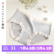 美標(biāo)新款莫代爾面料三角內(nèi)褲女中腰性感舒適簡約少女花邊多色內(nèi)衣 灰色 1條 L