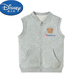 迪士尼（Disney）純棉男童女童馬甲兒童春秋薄款洋氣背心開(kāi)衫外套寶寶坎肩馬夾外穿 【灰A】 160 cm 【身高151-160cm】