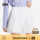 森馬（Semir）休閑褲女寬松松緊腰溫柔2025夏季甜美風(fēng)蕾絲花邊短褲109325125002