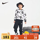 NIKE 耐克童裝男童純棉衛衣+長(cháng)褲2件套秋季新款兒童套裝