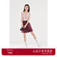 詩凡黎（'SEIFINI）詩凡黎休閑褲短褲時髦百搭2024夏新款女褲子彈力直筒通勤減齡 紫紅 S 155/60A