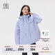 KOLON SPORT/可隆夾克 女子春秋戶外運(yùn)動(dòng)休閑寬松落肩袖提花外套 LKJK5MT720-LB 冰島藍(lán) L 170/92A