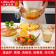 LeBoLeBo微波爐加熱專用器皿蒸雞蛋羹碗湯碗泡面熱飯容器高硼硅玻璃碗帶蓋 1.4升+3升【微波爐烤箱可用】