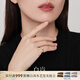 白嵐雙色尾戒女925銀戒指單戒小眾設(shè)計(jì)感時(shí)尚優(yōu)雅氣質(zhì)生日禮物 雙色尾戒