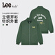 Lee童裝兒童外套春秋款2025新款男童上衣中大童秋裝衣服立領(lǐng)衛衣開(kāi)衫 軍綠 160 +