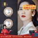百鈺福輕奢時(shí)尚珍珠耳扣銀針耳環(huán)大氣高級感氣質(zhì)感925銀耳釘紀念日禮品 白色珍珠