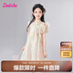笛莎童裝女童連衣裙2025夏季中大童中國風(fēng)旗袍連衣裙 綠色 140