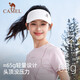 駱駝（CAMEL）戶(hù)外防曬帽空頂帽女士薄款跑步運動(dòng)帽子韓版百搭遮陽(yáng)鴨舌帽潮