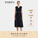PORTS寶姿女裝2025春夏新款無(wú)袖收腰小黑裙LQ8D226TWB005 黑色 XS 2
