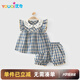 優(yōu)奇嬰兒衣服女童夏裝裙子套裝寶寶韓范童裝夏季小女孩外出分體兩件套