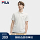 FILA 斐樂(lè)官方男子針織短袖POLO衫2025夏季新款簡(jiǎn)約休閑基礎(chǔ)上衣 云菇白-WT XL 180/100A/XL