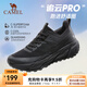 駱駝（CAMEL）追云國產(chǎn)正品運(yùn)動鞋男體育生健身休閑旅游登山緩震減震跑步鞋女 7713-1，幻影黑，男 （四季款） 40