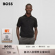 BOSS博斯【禮物】【男女同款 100%棉珠地布】休閑短袖Polo衫 001-黑色 M