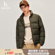 哈吉斯（HAZZYS）男裝 冬款外套保暖面包服直充蓬松羽絨服男ASFZU0BDX25 深綠色DG M （170/92A 46）
