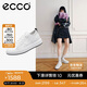 愛步（ECCO） 板鞋女 牛皮輕盈厚底增高小白鞋 街頭ACE女鞋856813 白色37