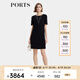 PORTS寶姿商場(chǎng)同款春季新品女裝領(lǐng)邊裝飾連衣裙LP8D064NWB011 黑色 XS (2)