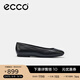 愛(ài)步（ECCO）芭蕾舞鞋 夏季百搭圓頭羊皮單鞋舒適通勤淺口女鞋 舞悅234323 黑色23432301001 37