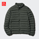 優(yōu)衣庫男裝高級輕型羽絨茄克羽絨服外套休閑夾克470067 57 深橄欖色 L /175/100A