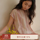 朵朵·可可100棉 柔軟簡(jiǎn)約 原創(chuàng  )手繪樹(shù)紋印花家居睡裙 卡其條 S (155)