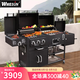 維黙昇 庭院燒烤爐家商用燒烤爐戶外廚房木炭燃氣美式BBQ煙熏爐烤肉爐 出口款升級柜體【升級套裝】