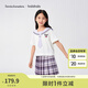 巴拉巴拉【庫洛米IP商場(chǎng)同款】女童套裝夏季兒童裝2025兩件套學(xué)院 白紫色調00317 140