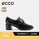 愛步（ECCO）樂福鞋女 25年新款優(yōu)雅淺口正裝單鞋粗跟高跟鞋女 型塑291903 黑色29190301001 37