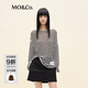MO&Co.【active系列】針織衫2025秋新品醋酸綿羊毛寬松MBE3SWT002白黑條色L /170