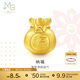 周生生黃金轉運珠 福袋足金串珠子 情侶手串不含繩鏈89197C定價(jià)