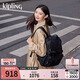 Kipling【開(kāi)學(xué)季】男女款2025秋冬新大容量電腦包雙肩包背包|SO BABY 黑底紋路壓花