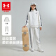 安德瑪（Under Armour）兒童套裝秋季中性大童針織立領(lǐng)舒適簡(jiǎn)約休閑運動(dòng)套裝253313802 奶白 160