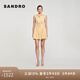SANDRO【博主同款】夏季經(jīng)典款女裝小雛菊鏤空短款連衣裙SFPRO03753 E169/淺黃色 36