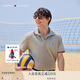Tommy Hilfiger【輕柔感】夏季男裝透氣珠地網(wǎng)眼短袖T恤鑲邊翻領(lǐng)POLOJ9195