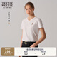 Teenie Weenie小熊T恤女2025年春夏新款基礎(chǔ)V領(lǐng)寬松短袖T恤上衣女 象牙白 S 160