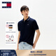 TOMMY JEANS【潮流鑲邊】25夏季男裝純棉珠地網(wǎng)眼商務(wù)翻領(lǐng)短袖T恤POLO20745 藏青色C1G M