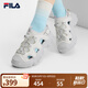 FILA 斐樂涼鞋女鞋復(fù)古涼拖鞋2025夏季新款貓爪5涼鞋戶外運動沙灘鞋 糖果白/雨霧灰-SN 38