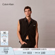 Calvin KleinJeans25早秋新款男復古度假風ck棉亞麻混紡無袖牛仔襯衫4RC733G X84-牛仔黑 L